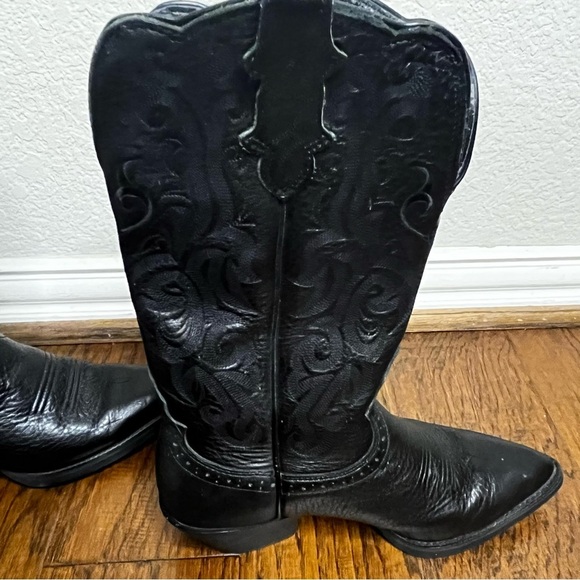 Justin Black Western Women's Boots Size 7C - Picture 4 of 12